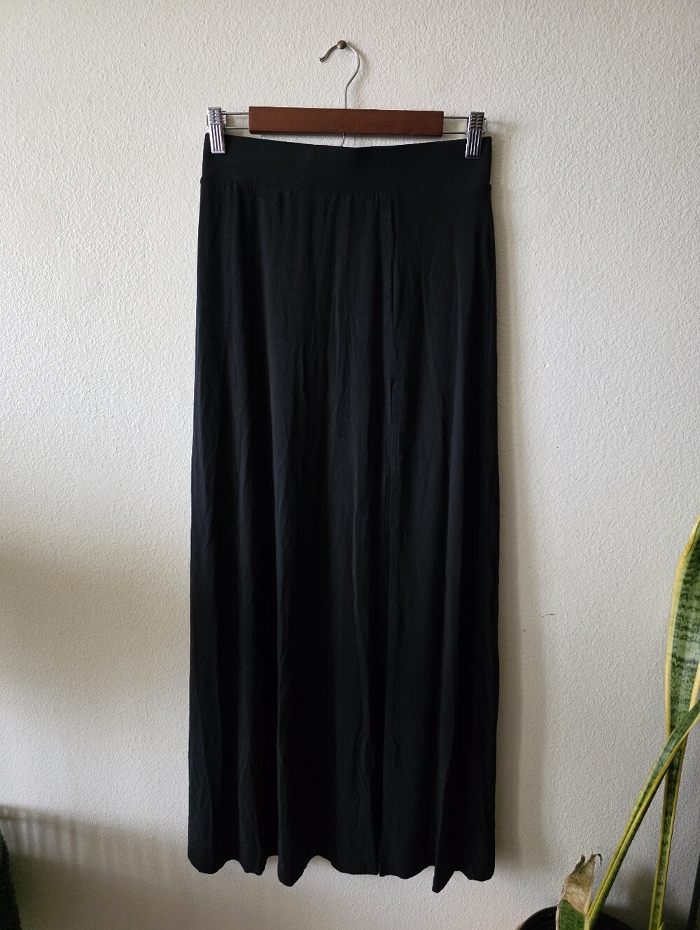 Tart Black Maxi Skirt With Side Slit XS